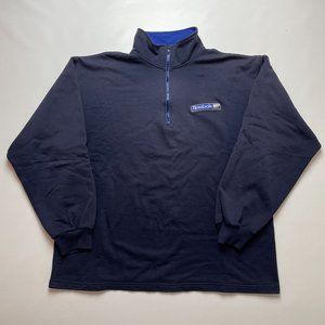 Vintage 90s Reebok Quarter Zip Sweater Large